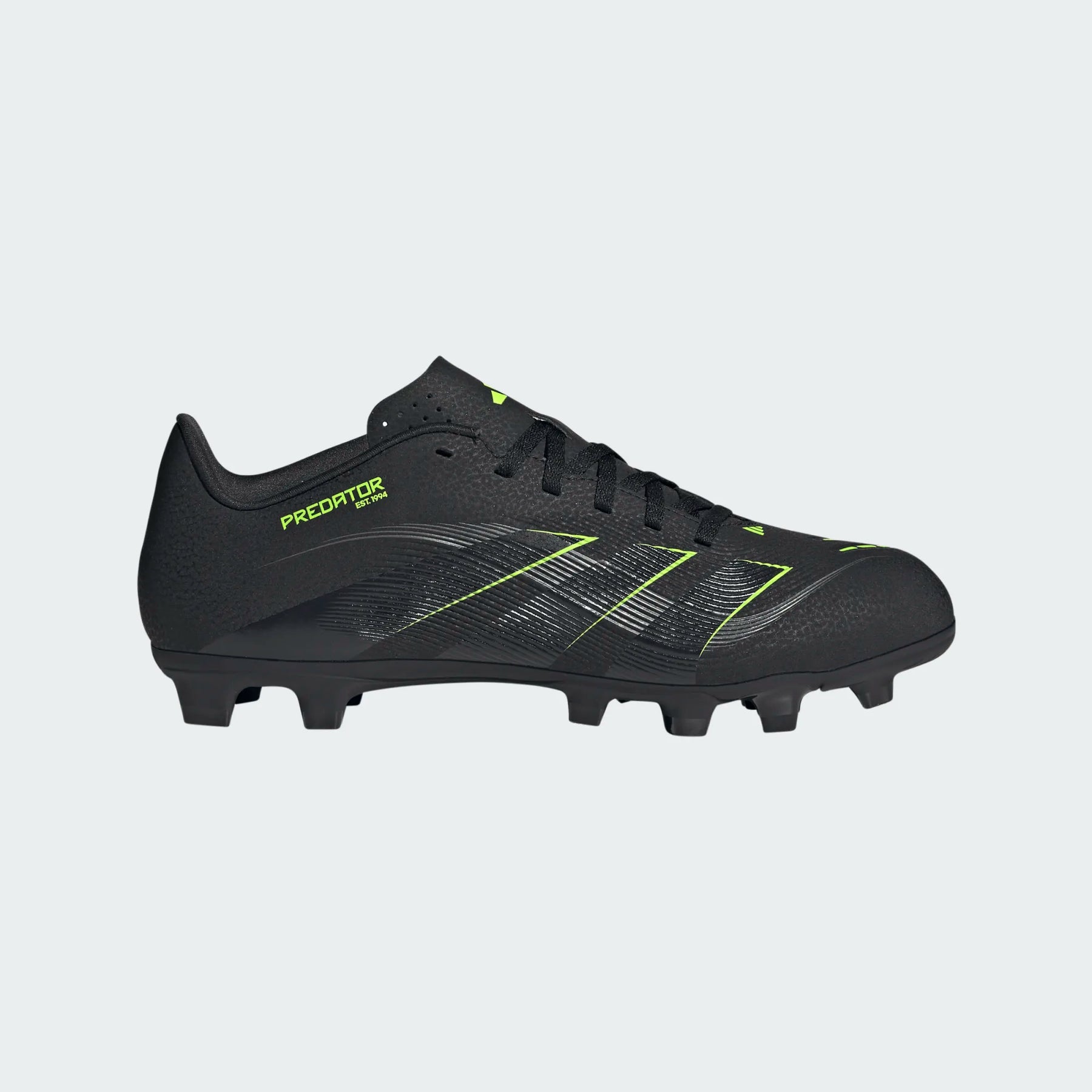 Adidas Predator Club FG/MG Football Shoe Unisex - Black/Lemon