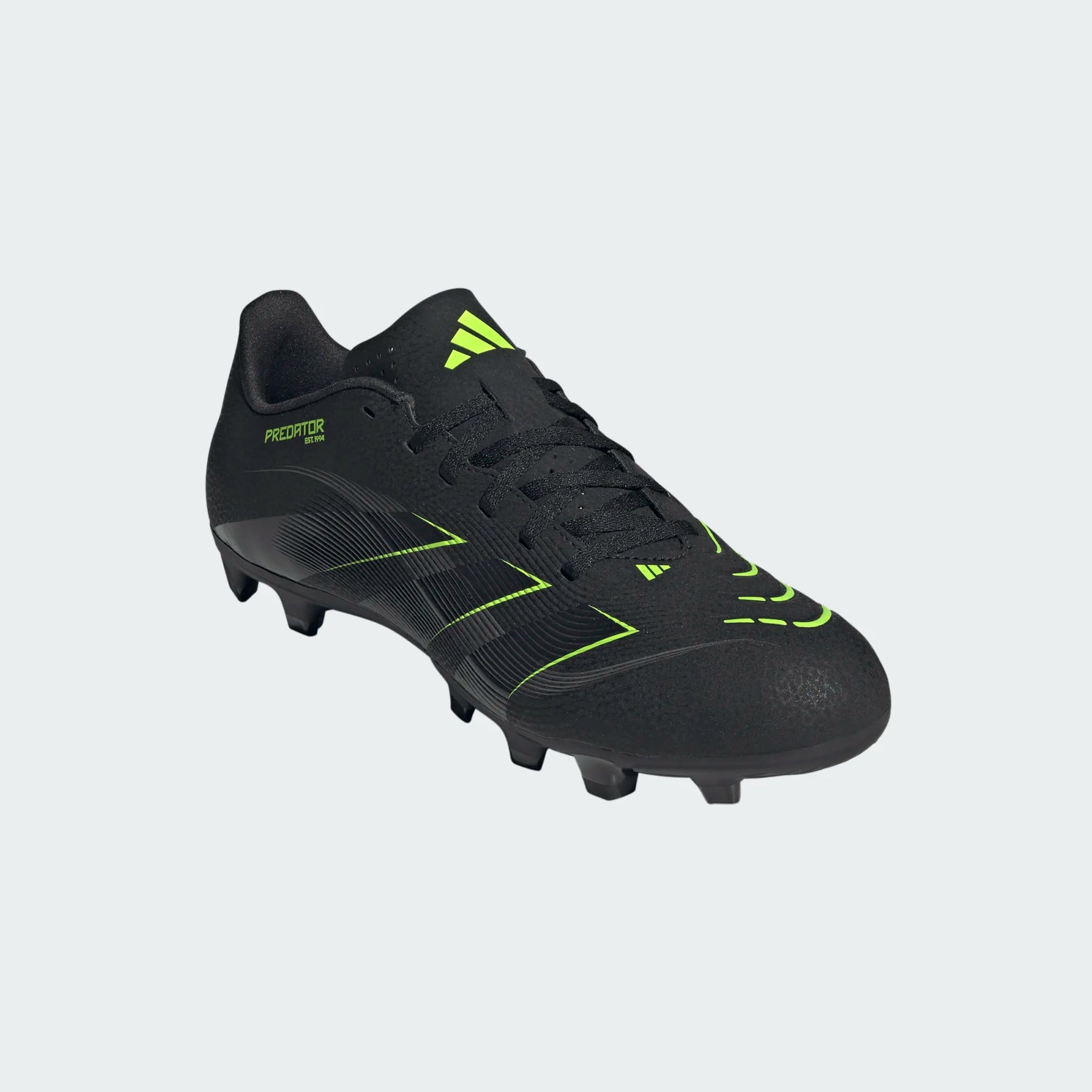 Adidas Predator Club FG/MG Football Shoe Unisex - Black/Lemon