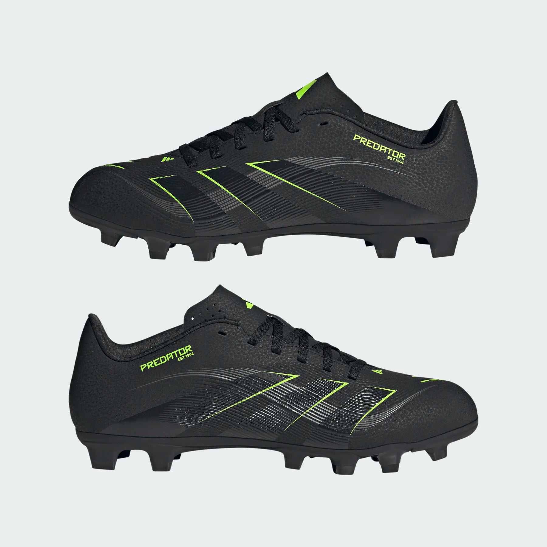 Adidas Predator Club FG/MG Football Shoe Unisex - Black/Lemon