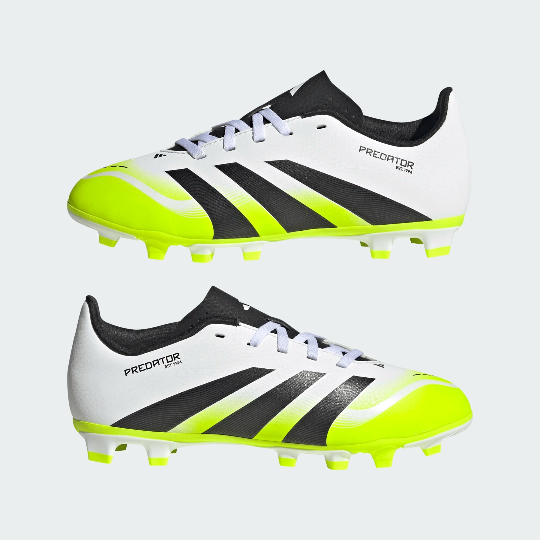 Adidas Predator Club FG/MG Shoe Junior - White/Black/Lemon