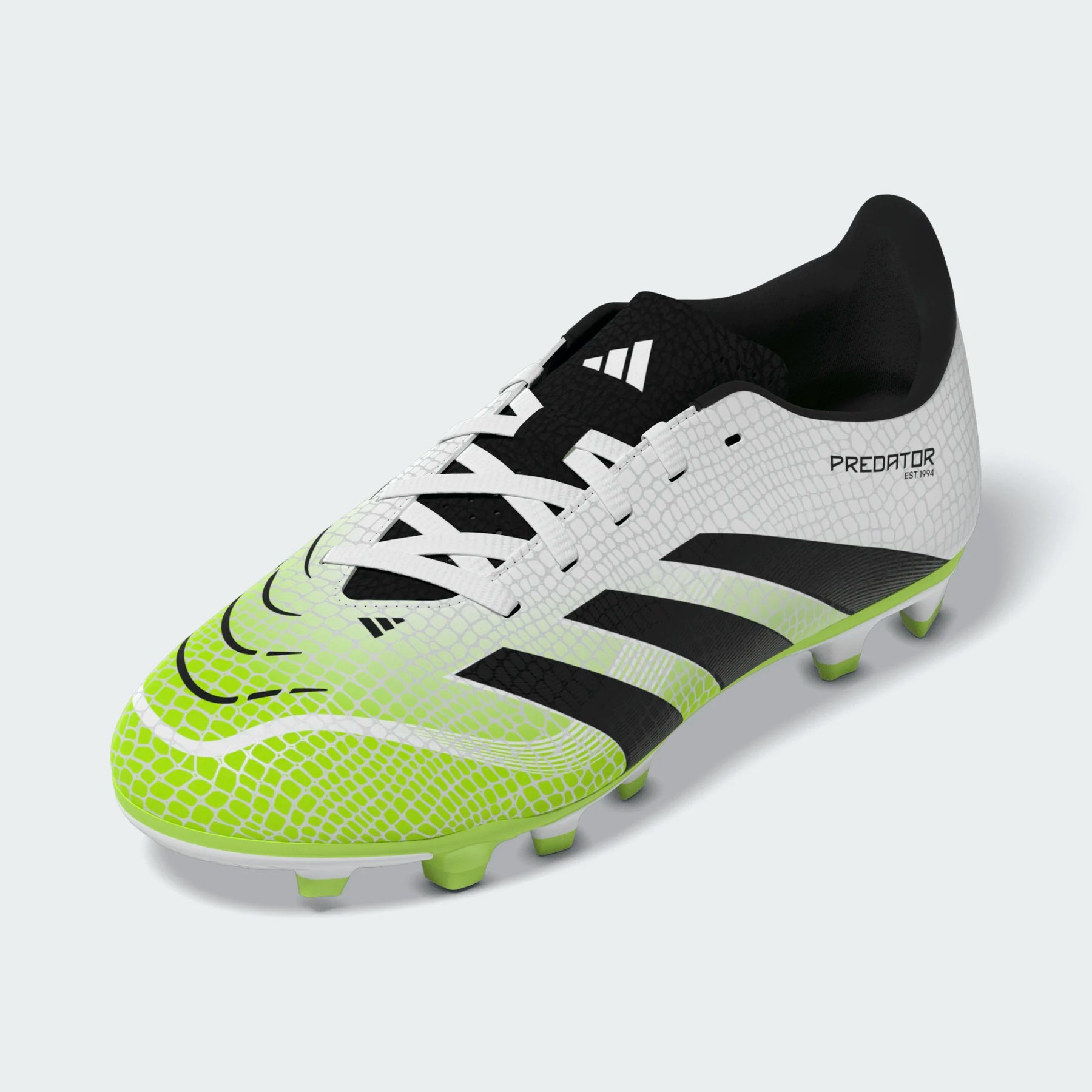 Adidas Predator Club FG/MG Shoe Junior - White/Black/Lemon