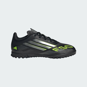 Adidas F50 Club TF Football Shoe Junior - Black/Lemon