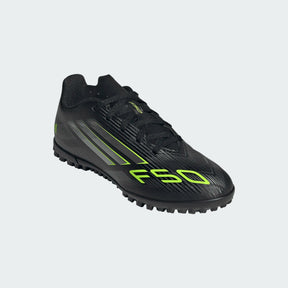 Adidas F50 Club TF Football Shoe Junior - Black/Lemon