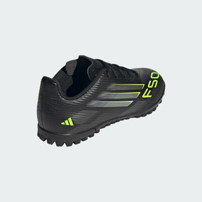 Adidas F50 Club TF Football Shoe Junior - Black/Lemon