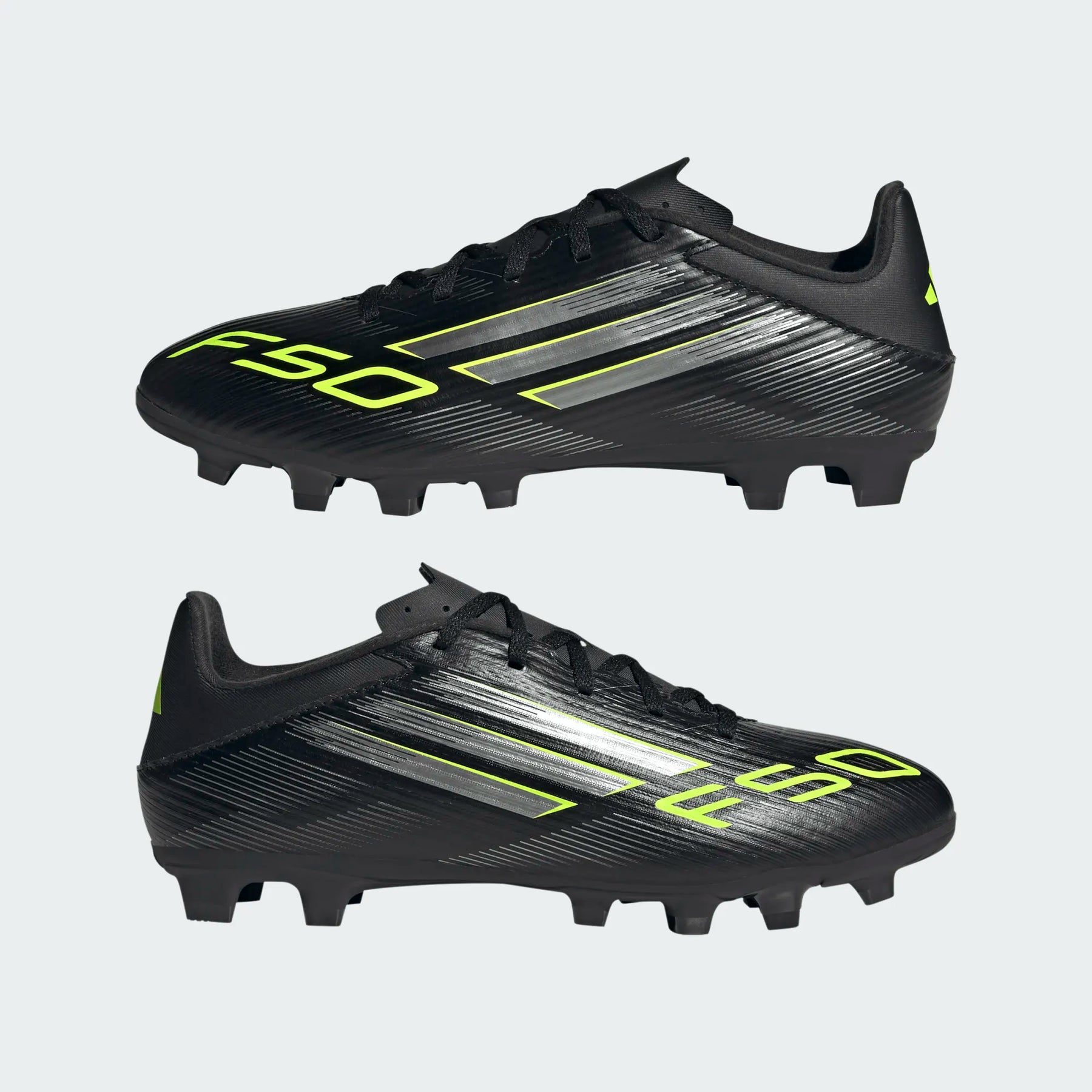 Adidas F50 Club FG/MG Football Shoe Unisex - Black/Lemon