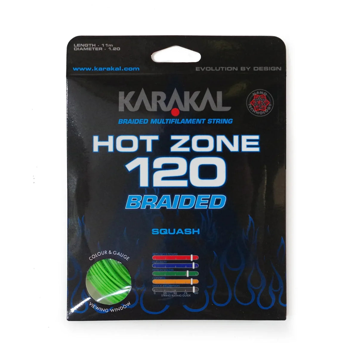 Karakal Hot Zone Braided 120 KA65102 Squash String 11m