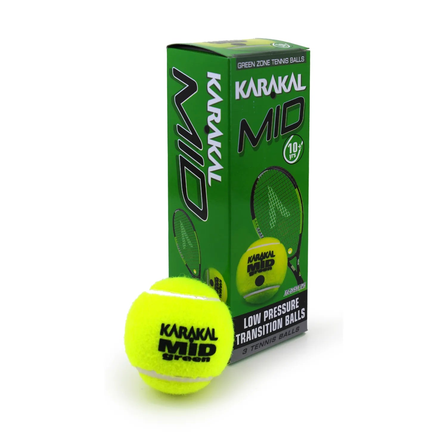 Karakal 3 Pack Mid Green Junior Stage 1 Tennis Ball KZ8544