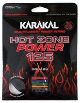 KaKarakal Hot Zone Power 125 Squash String Set - Black Squash String Karakal