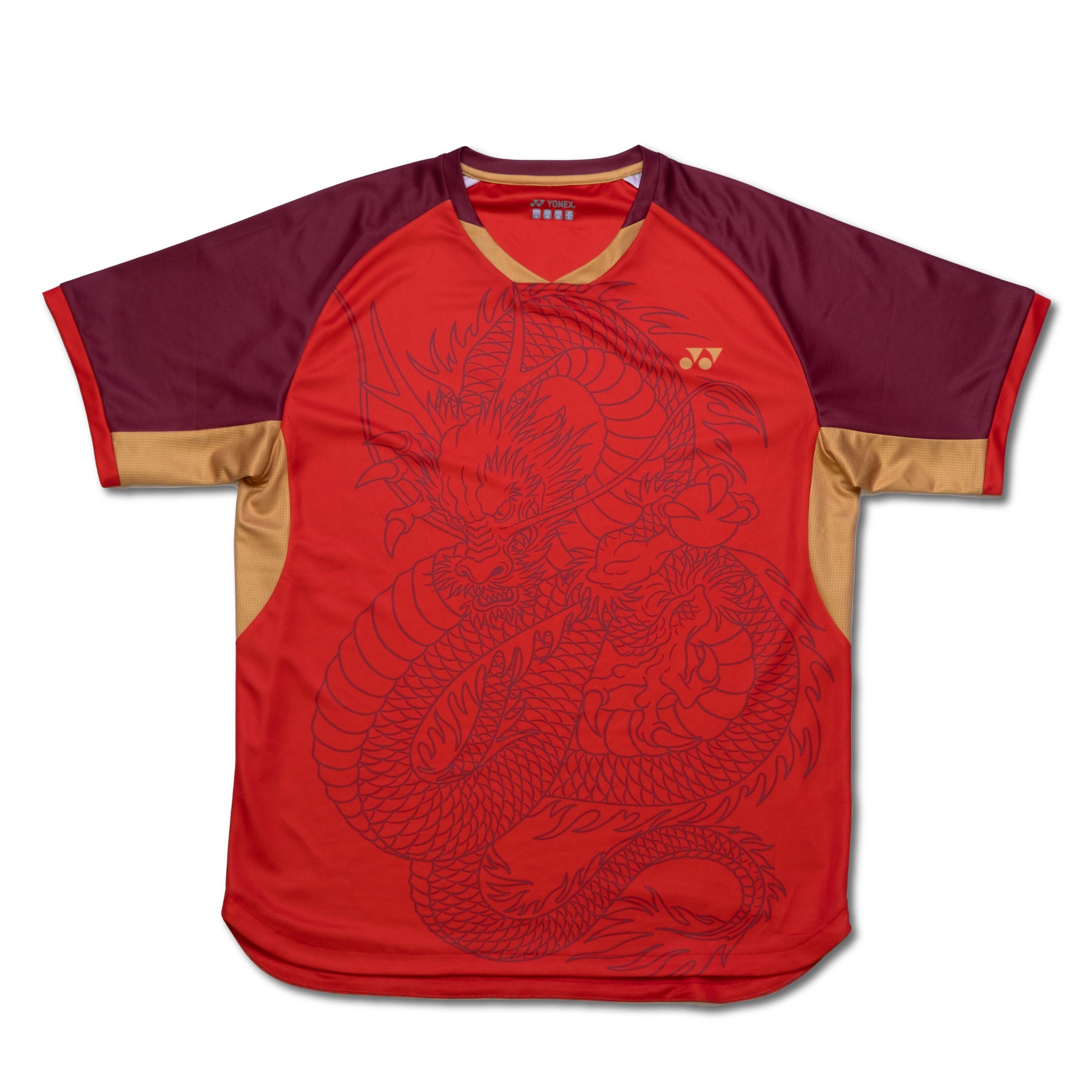 Yonex Linear Dragon CNY2024 锦标赛衬衫 GTB 男式红色