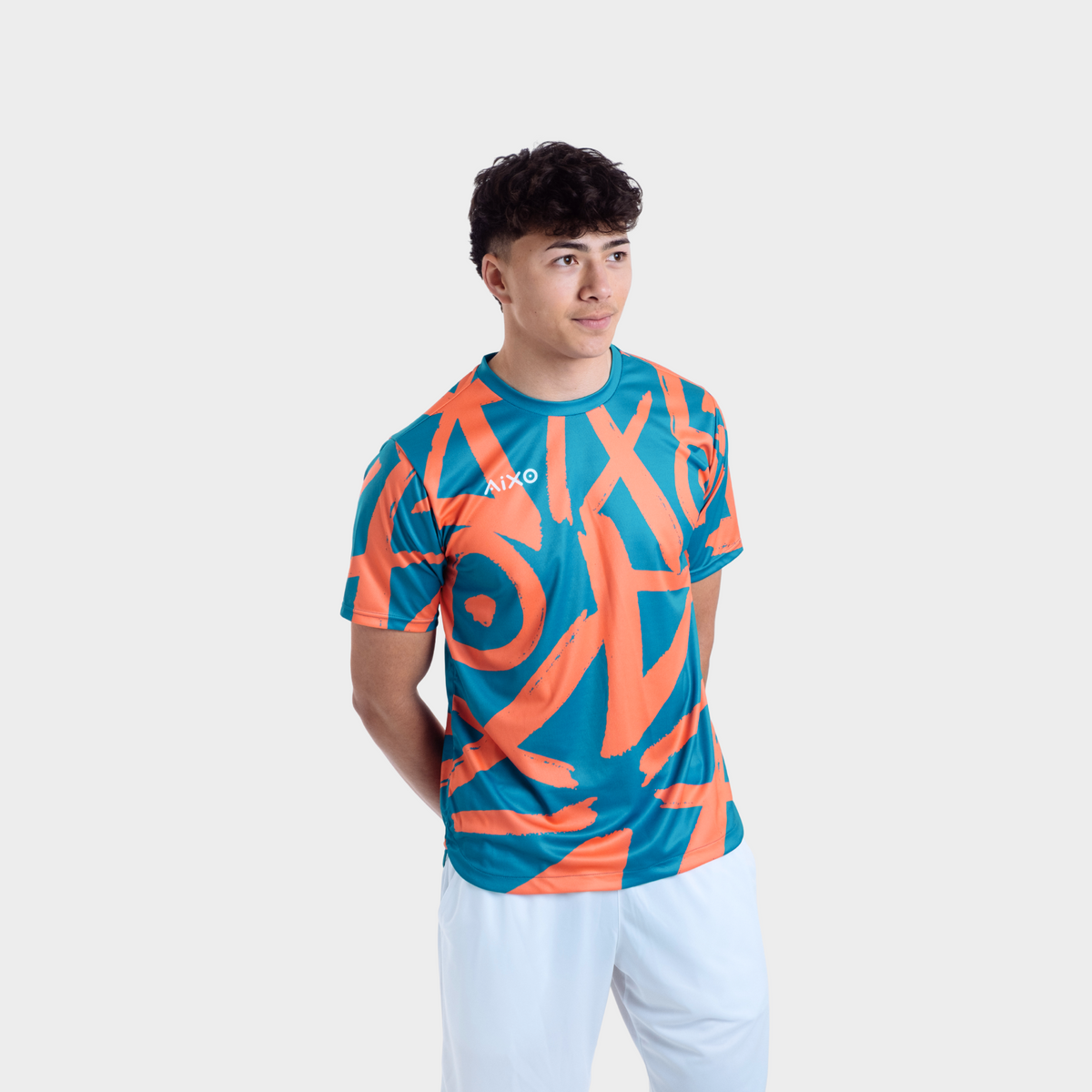 Aixo Tagged Mens T Shirt Teal