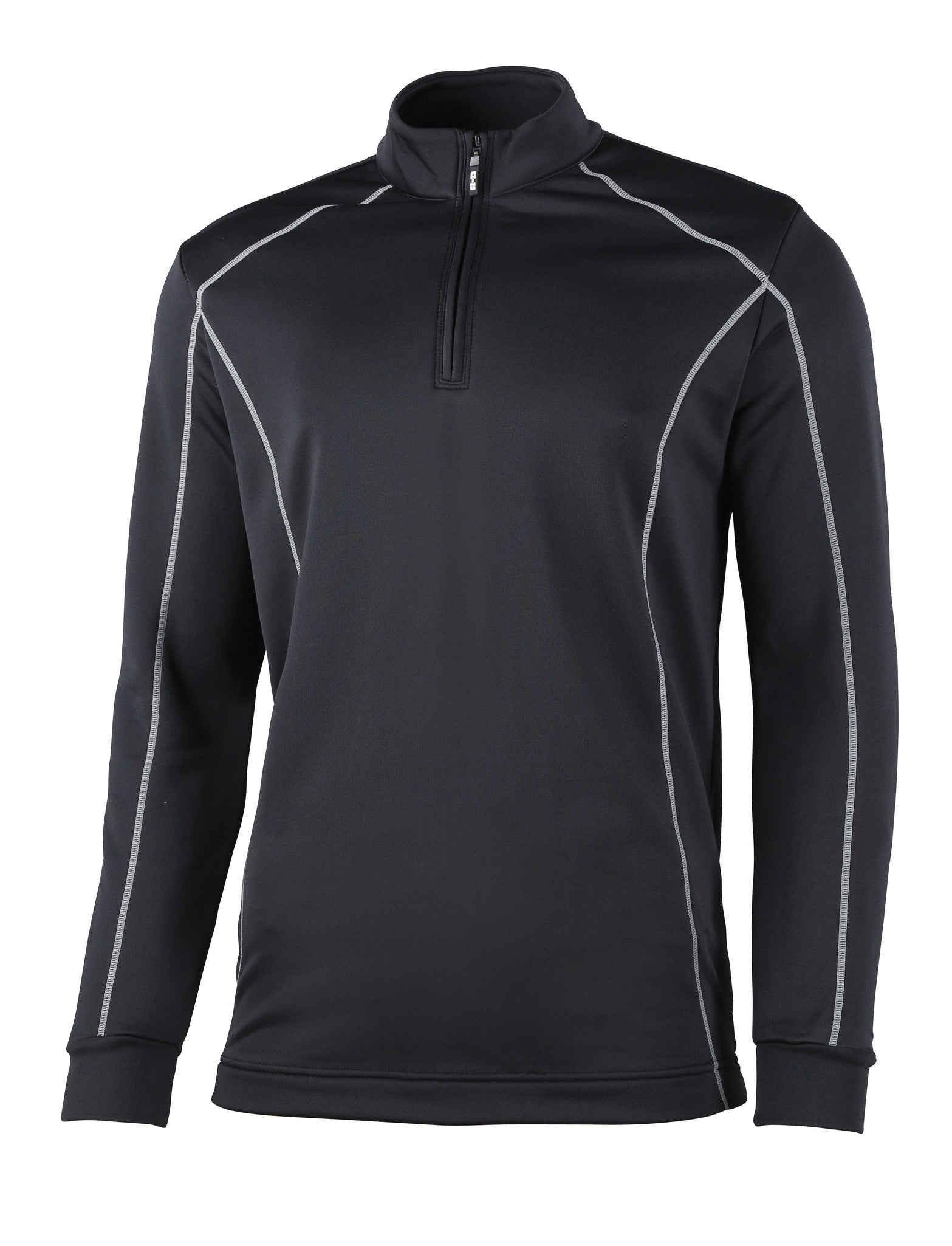 Rhino Seville 1/4 Zip Mid-layer - Black/Red Black Clothing Rhino