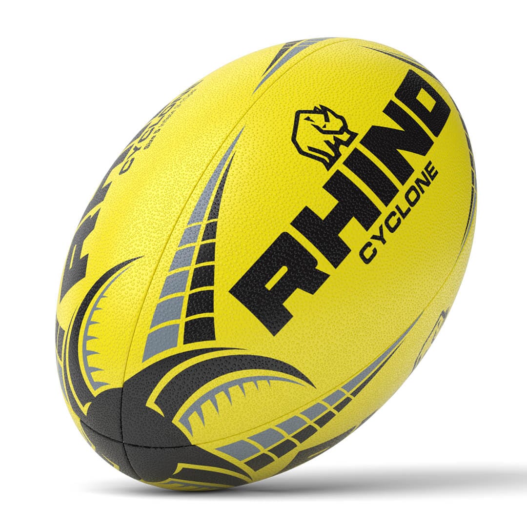 Rhino Cyclone Rugby Training Ball - Yellow