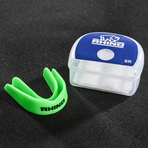 Rhino Classic Mouthguard FLUO GREEN BLACK Mouthguard Rhino