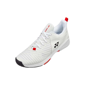 Yonex Sonicage 3 Mens (White/Red) Tennis Shoes Badminton Shoes Yonex