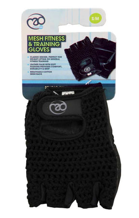 Fitness-Mad Mesh Fitness Gloves - Black Accessories Fitness Mad