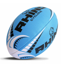Rhino Cyclone Rugby Training Ball Fluo Blue Rugby Training Ball Rhino