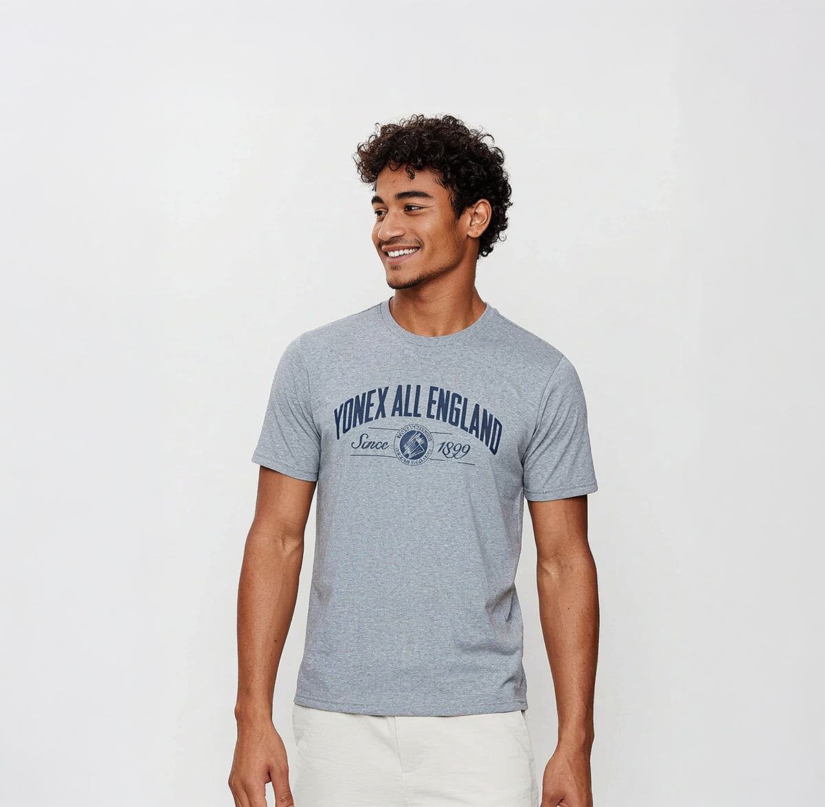 Yonex All England 1899 Crew Neck SS Top 26 - Heather Clothing Yonex