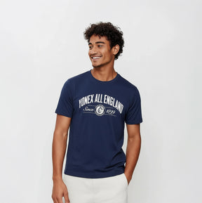 Yonex All England 1899 Crew Neck SS Top 26 - Oxford Navy