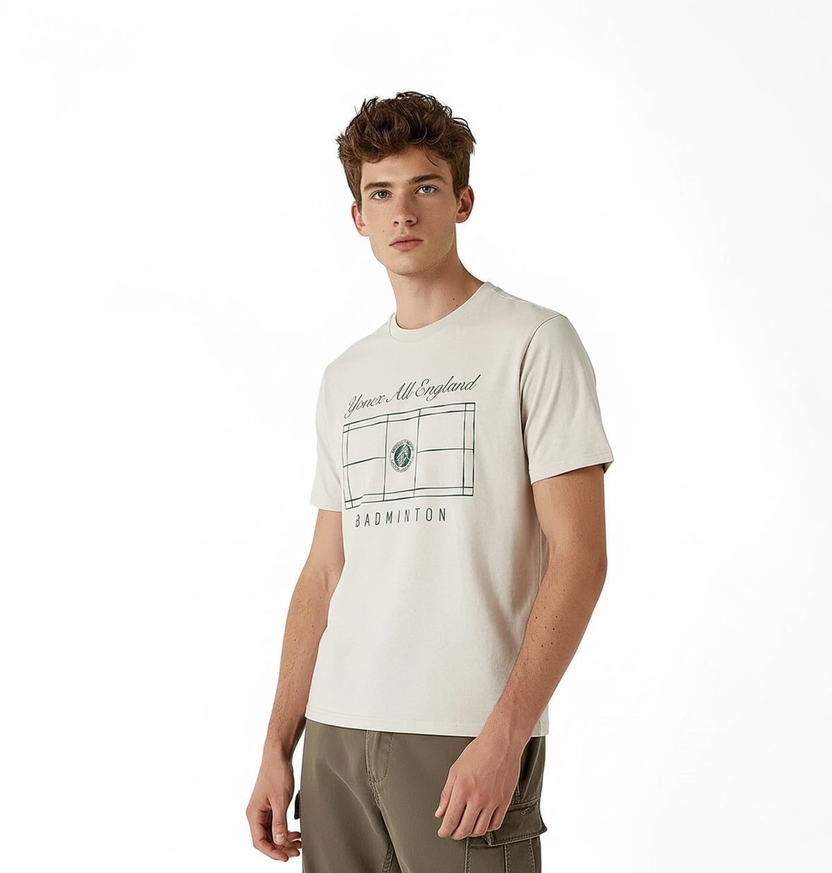 Yonex All England 1899 Crew Neck SS Top 26 - Cream