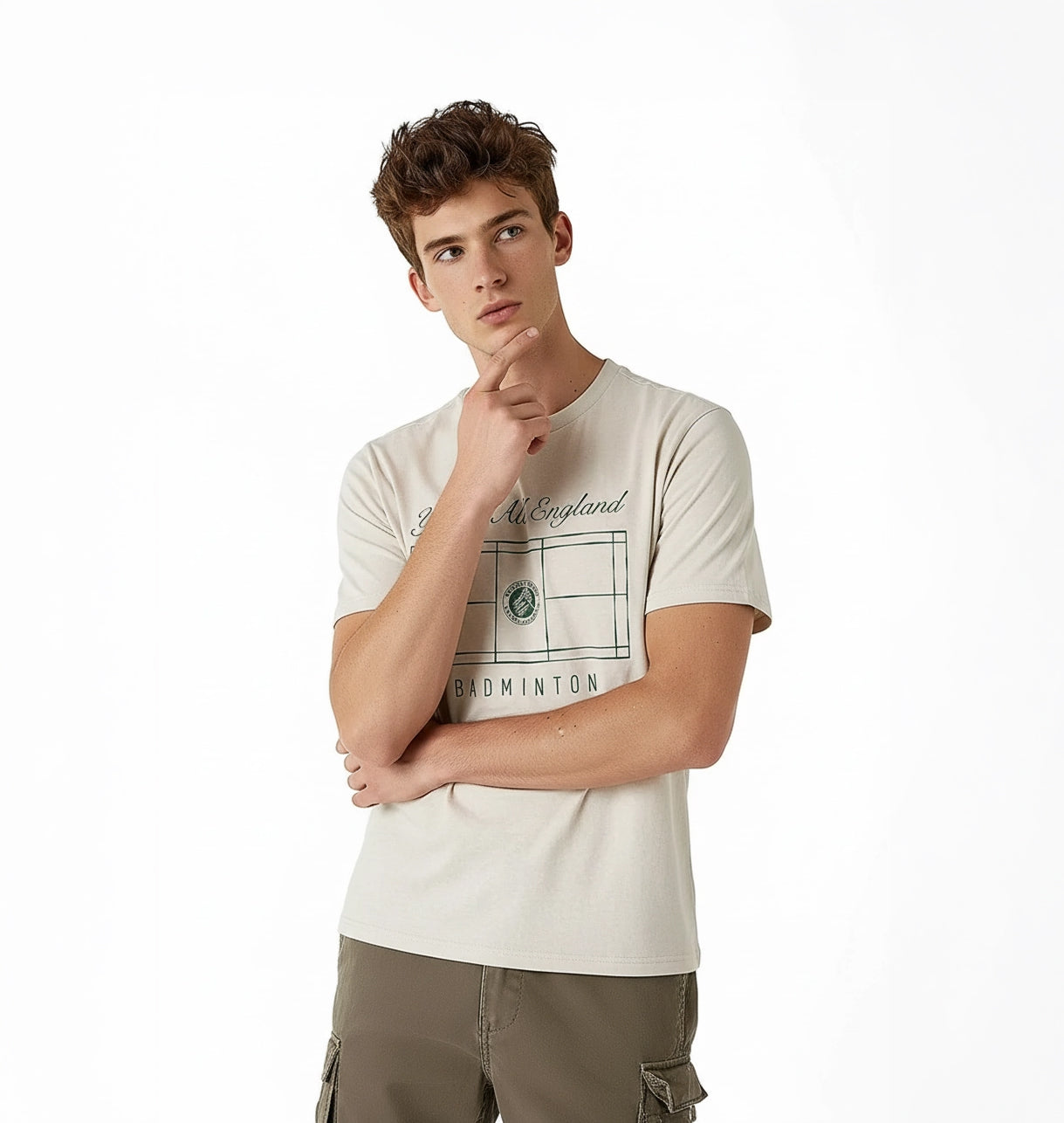 Yonex All England 1899 Crew Neck SS Top 26 - Cream