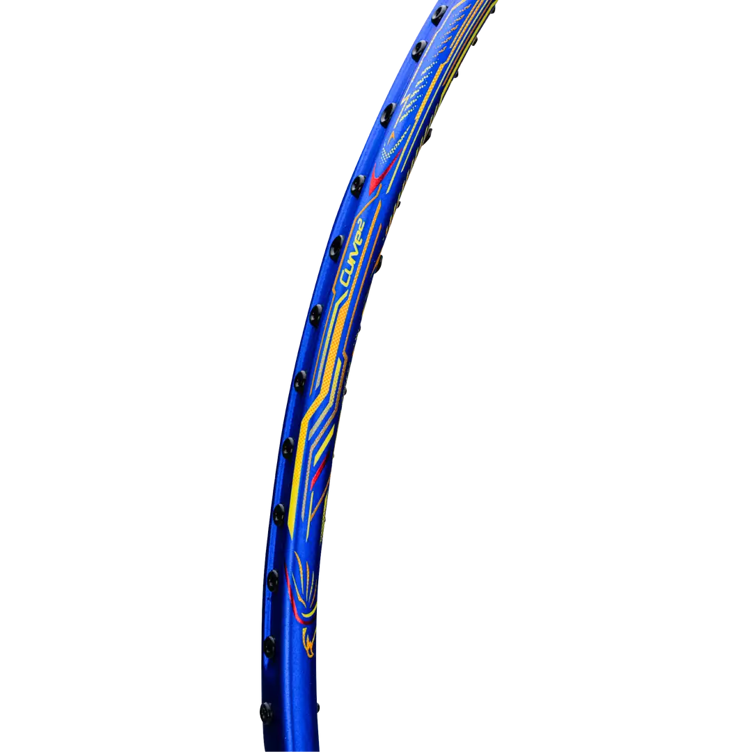 Hundred Power Ray 900 Badminton Racket - White/Blue Badminton Rackets Hundred