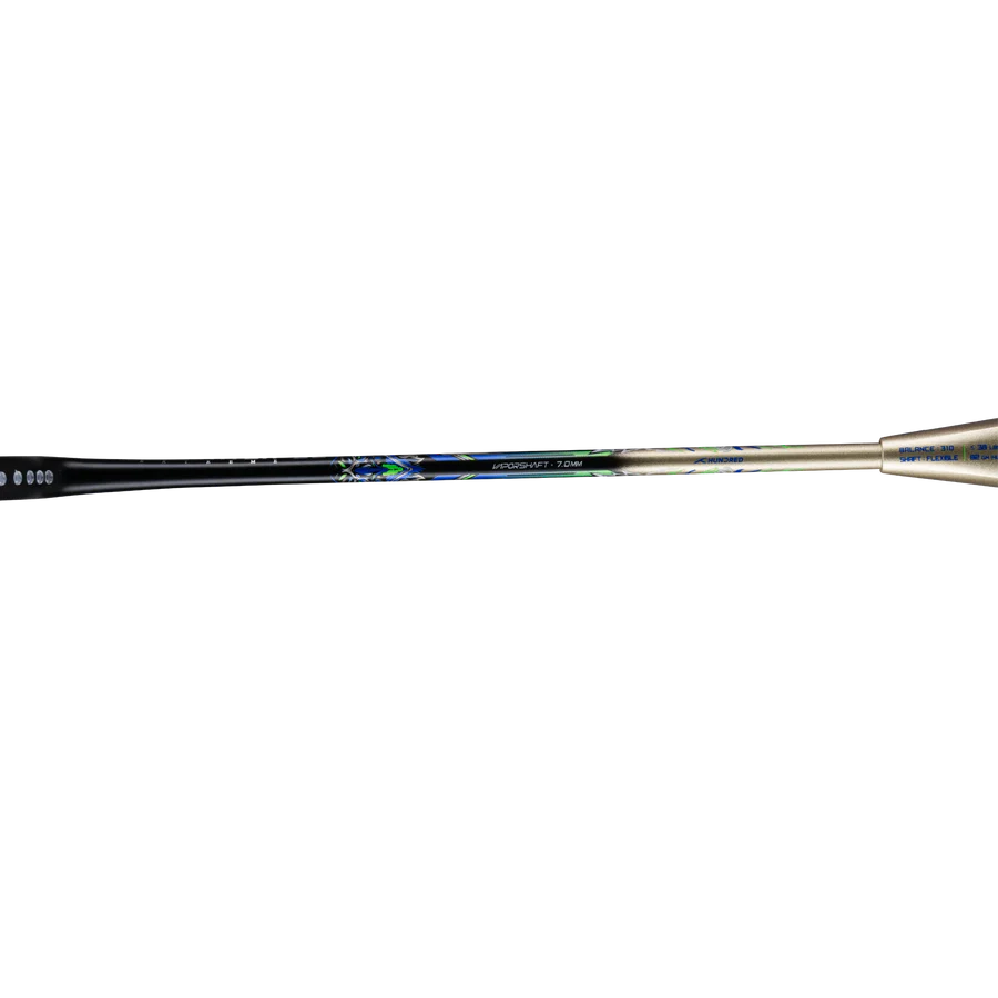 Hundred Predator 82 Extreme Badminton Racket - White/Gold