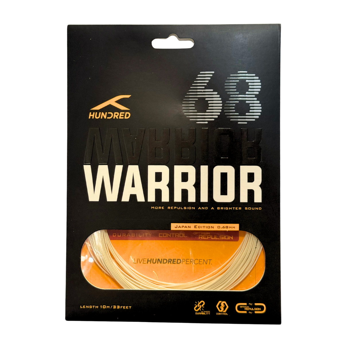 Hundred 68 Warrior Badminton String (0.68mm) - Pearl White