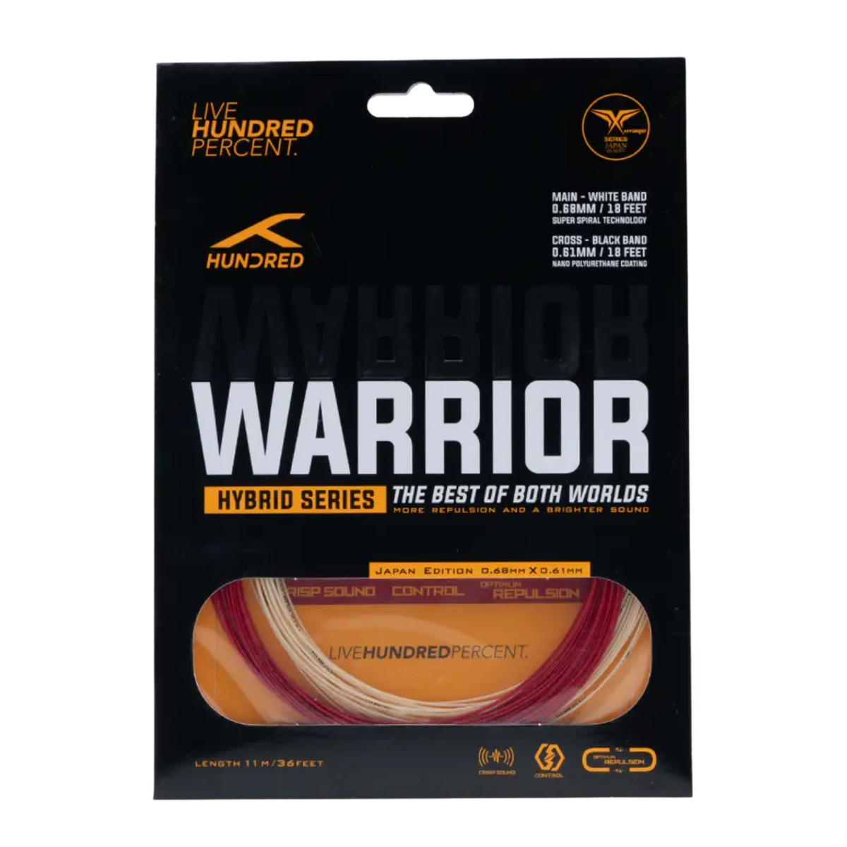 Hundred Hybrid Warrior (HBAA-3M069-1) Badminton String