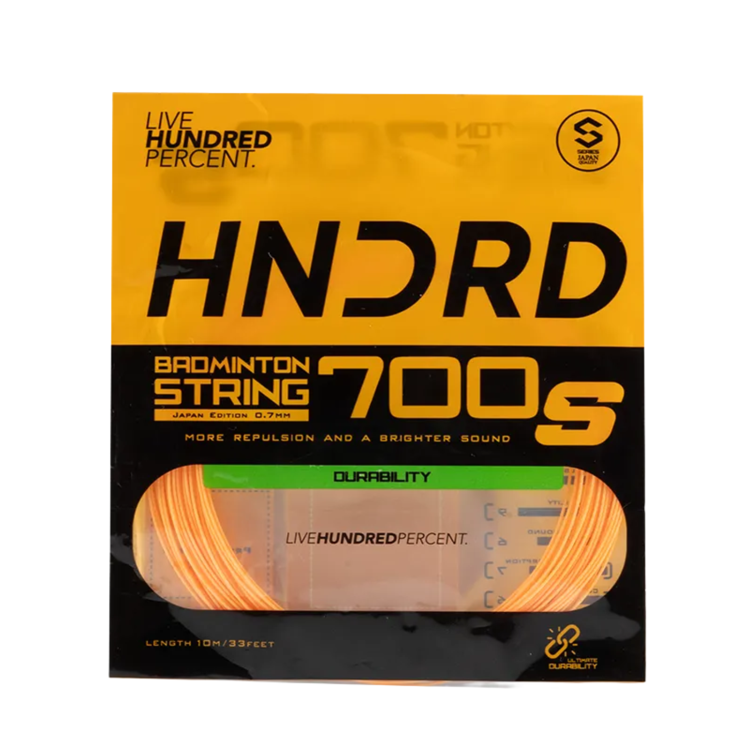 Hundred 700 S Badminton String - Orange