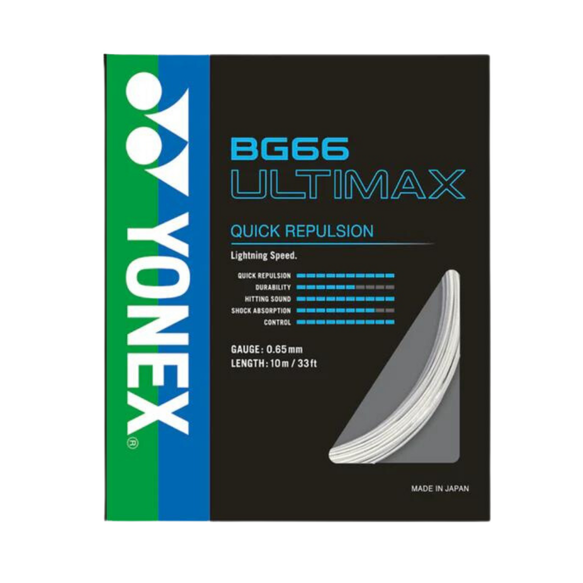 Yonex BG66 Ultimax Badminton String (10m Set) White