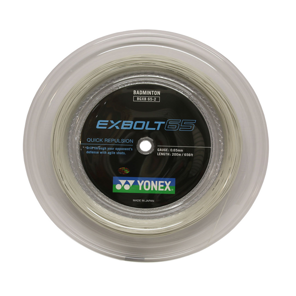 Yonex Exbolt 65 Badminton String (200m Reel) White