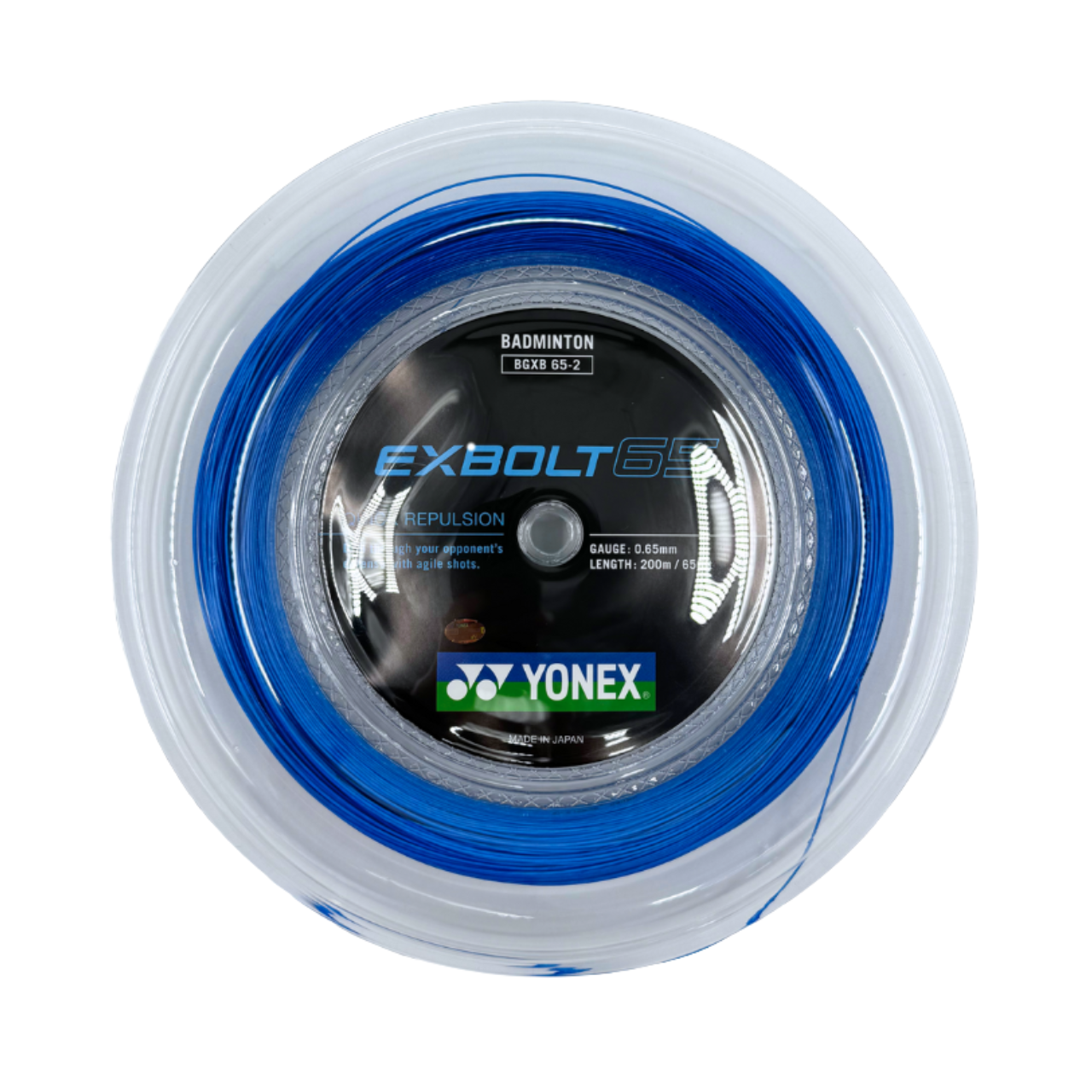 Yonex Exbolt 65 Badminton String (200m Reel) Blue