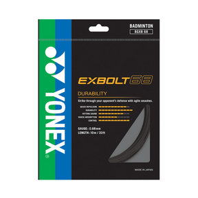 Yonex Exbolt 68 Badminton String (10m Set) Black