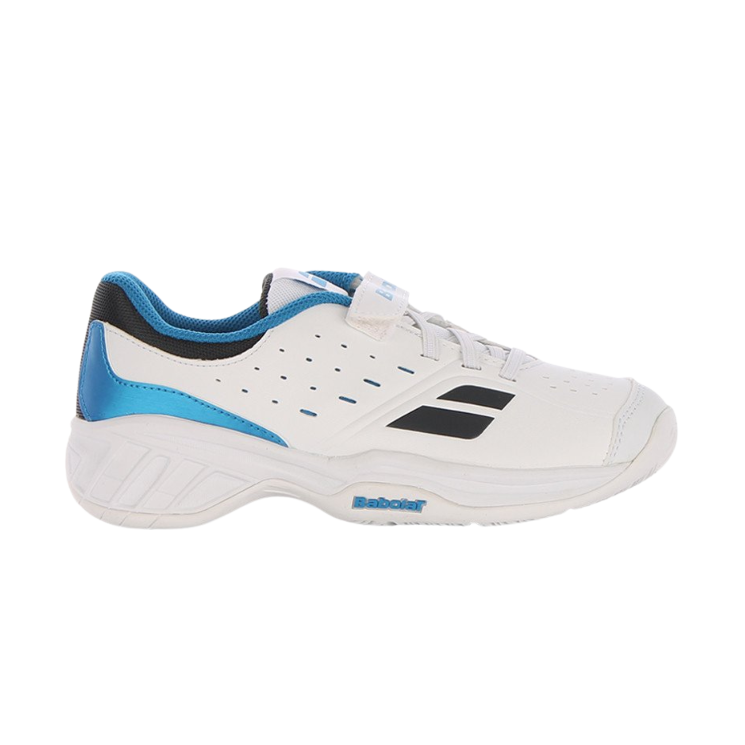 Babolat Pulsion kid Tennis Shoe Junior - White/Blue Clearance Babolat
