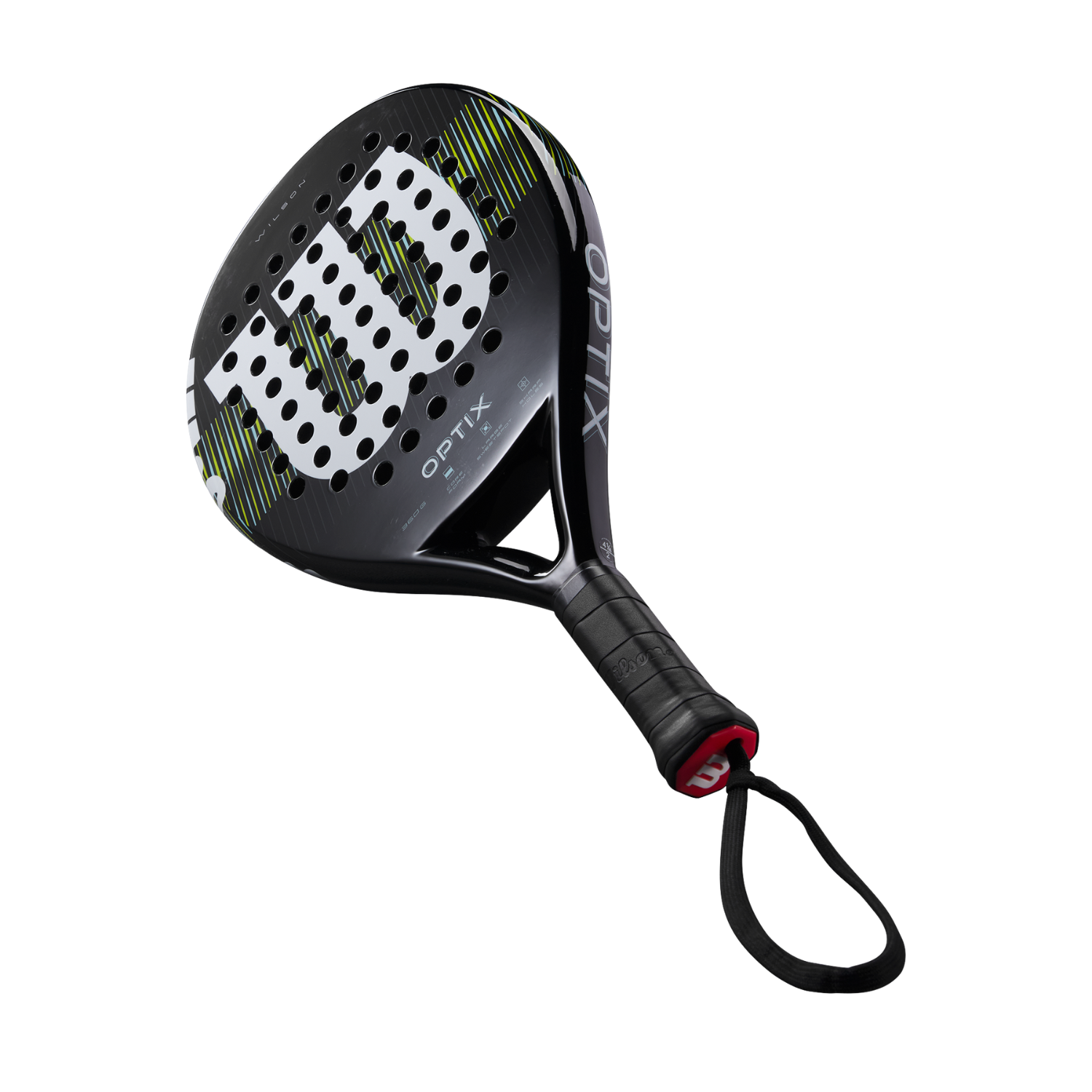 Wilson Optix V1 Black Padel Racket - Black Padel Wilson