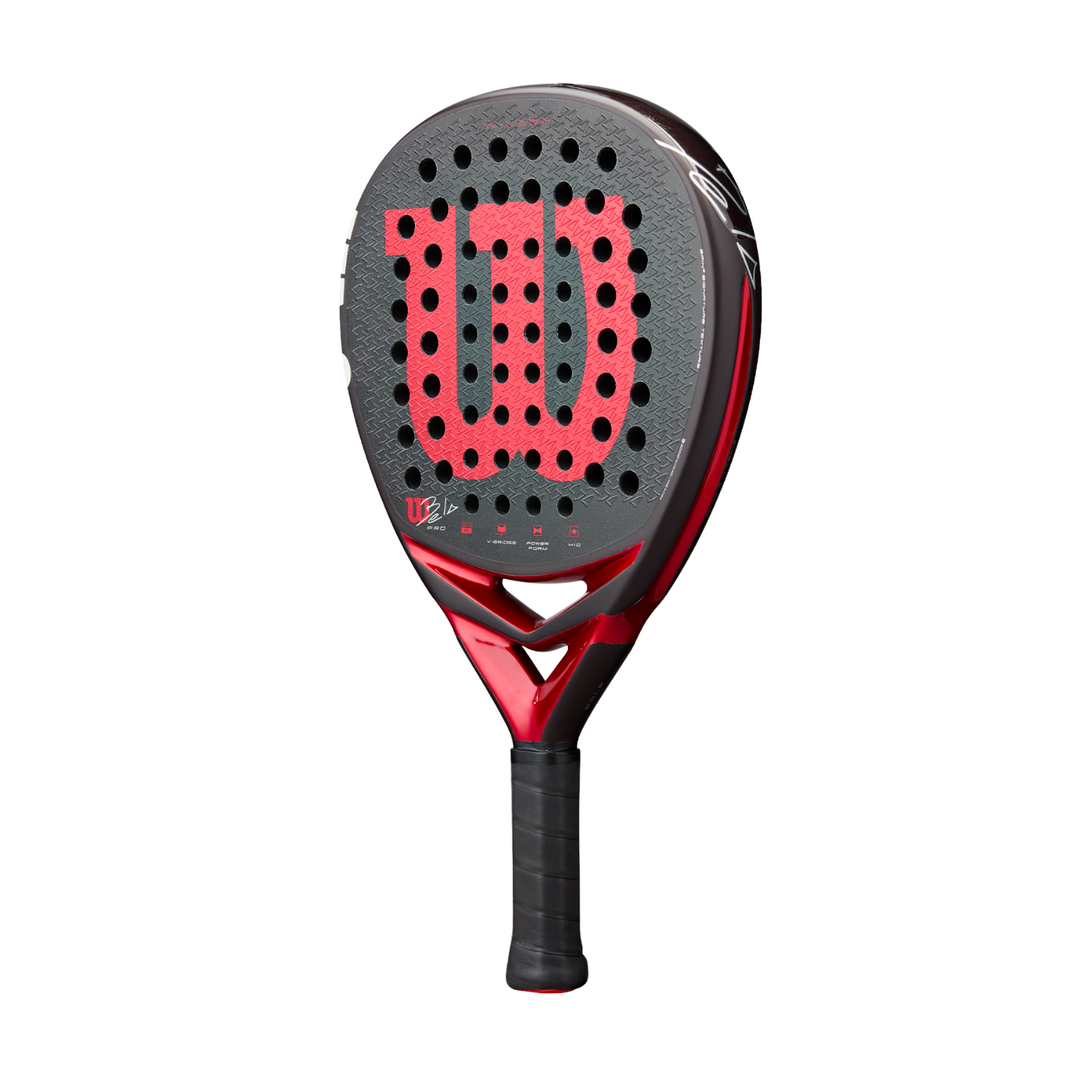 Wilson Bela Pro V3 Padel Racket - Black/Red Padel Wilson