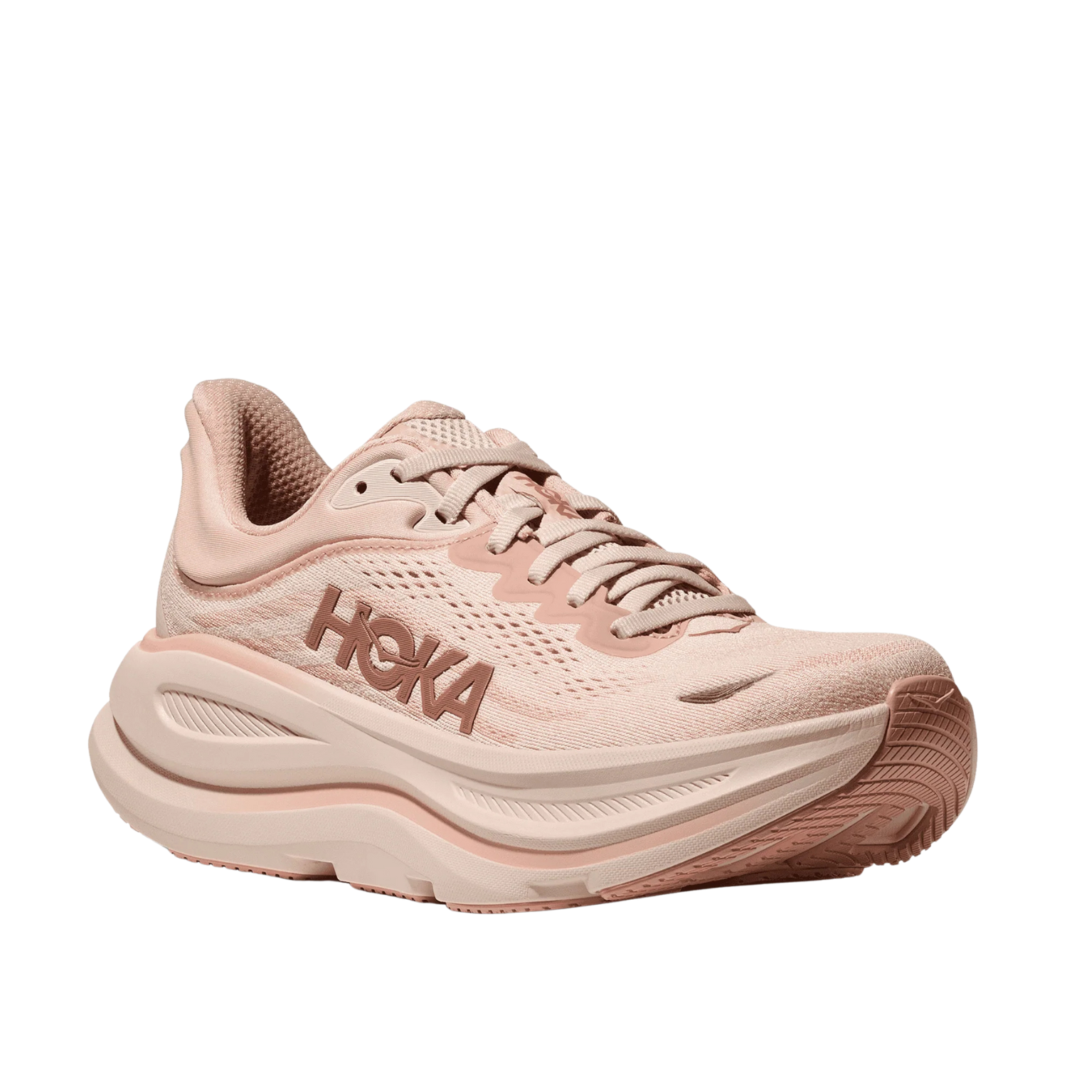 Hoka Bondi 9 Running Shoes Women - Rose Latte/Cream