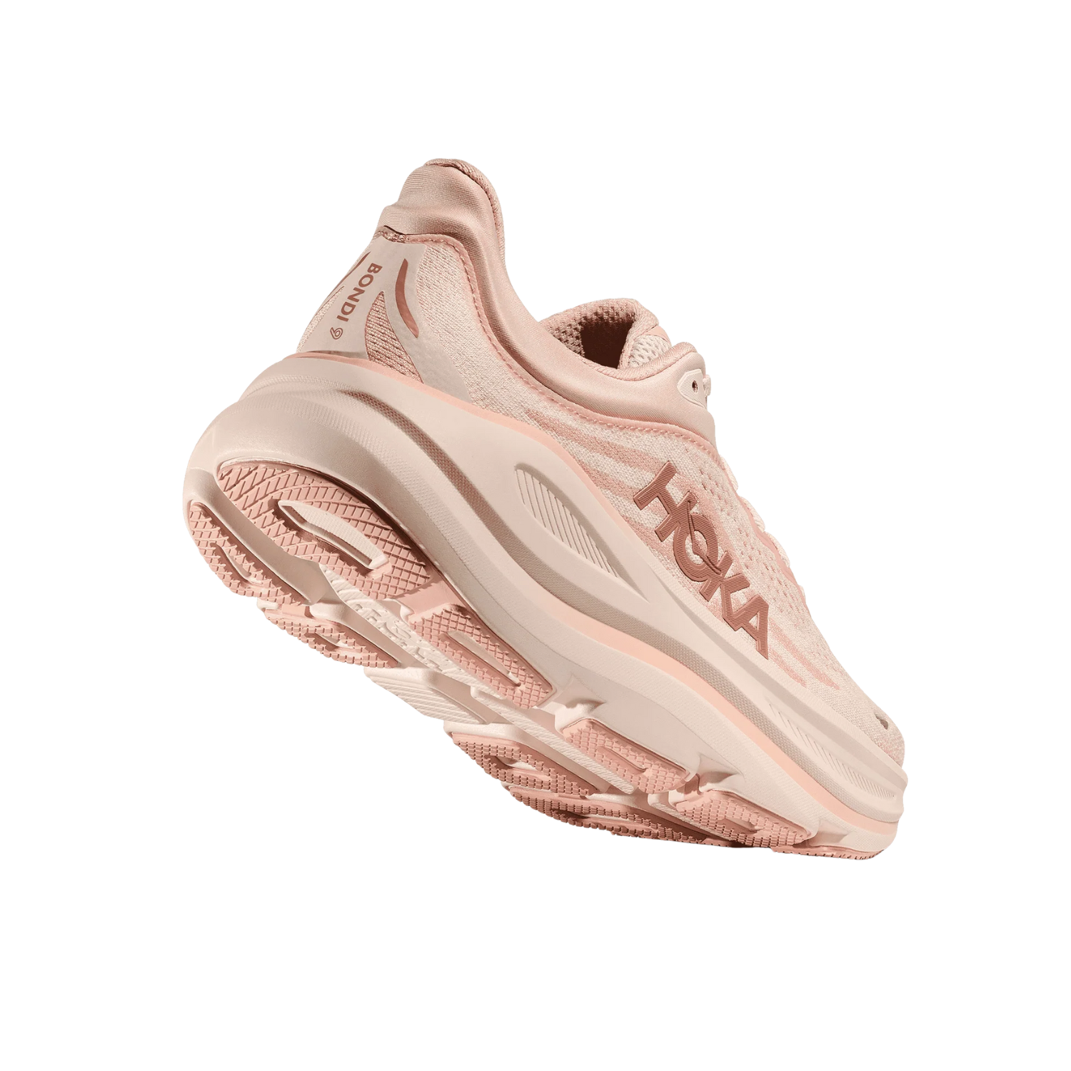 Hoka Bondi 9 Running Shoes Women - Rose Latte/Cream