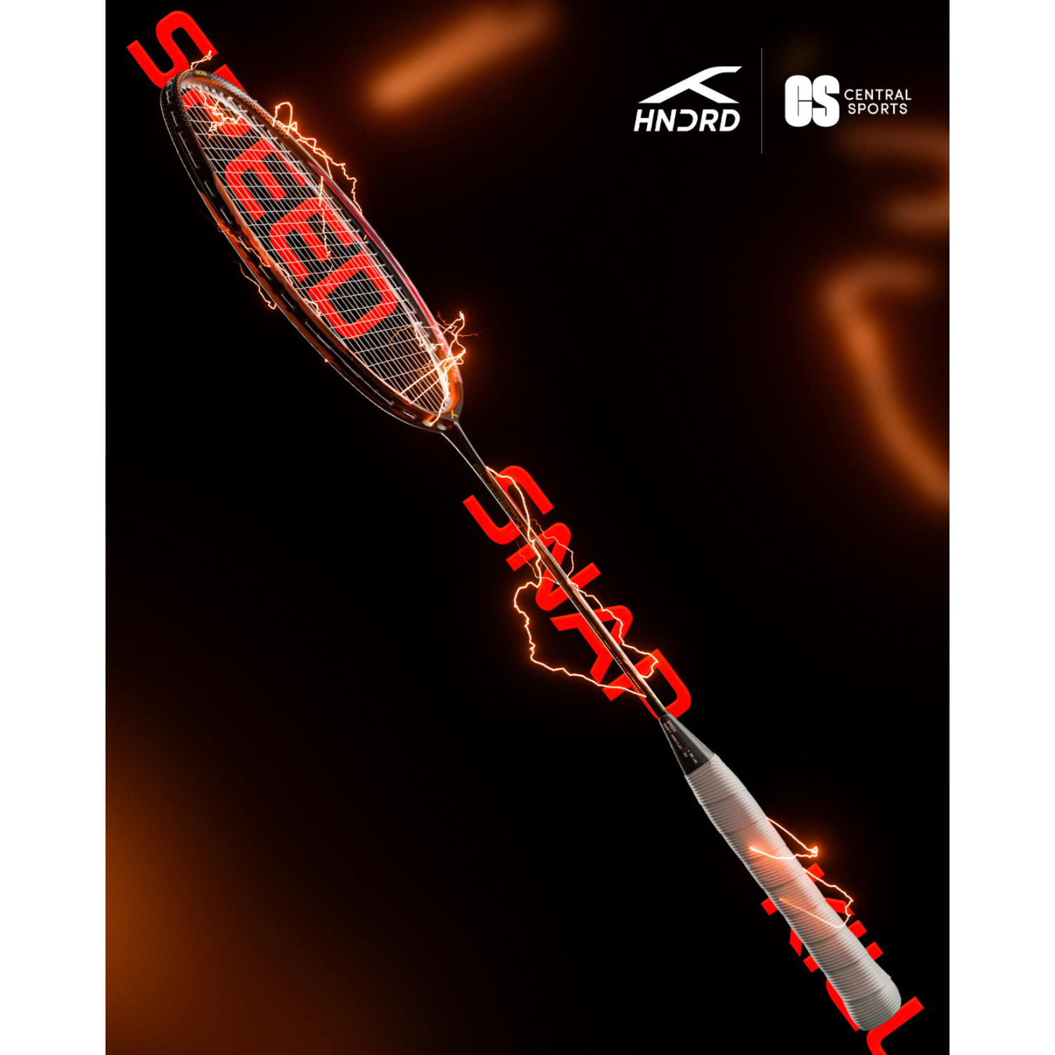 Hundred Flareon 700 Badminton Racket - Black/Orange