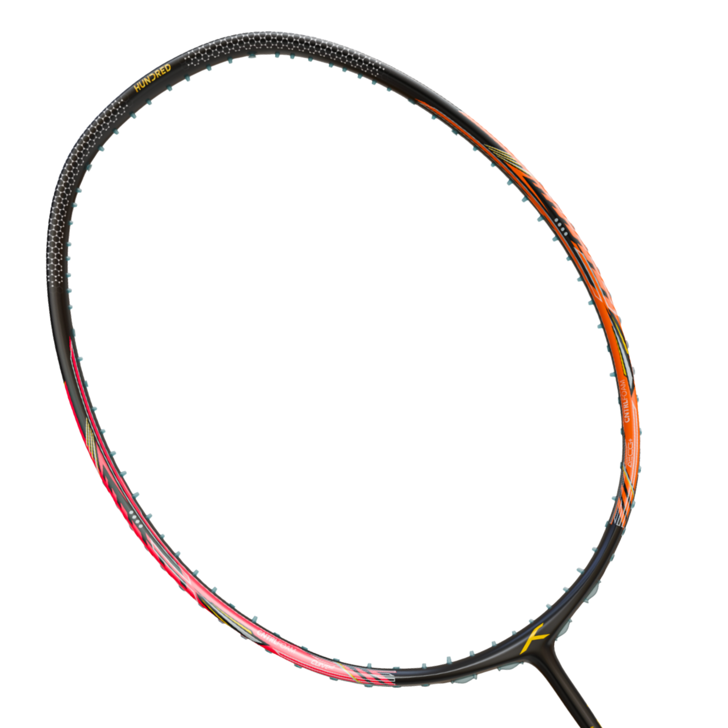 Hundred Flareon 700 Badminton Racket - Black/Orange