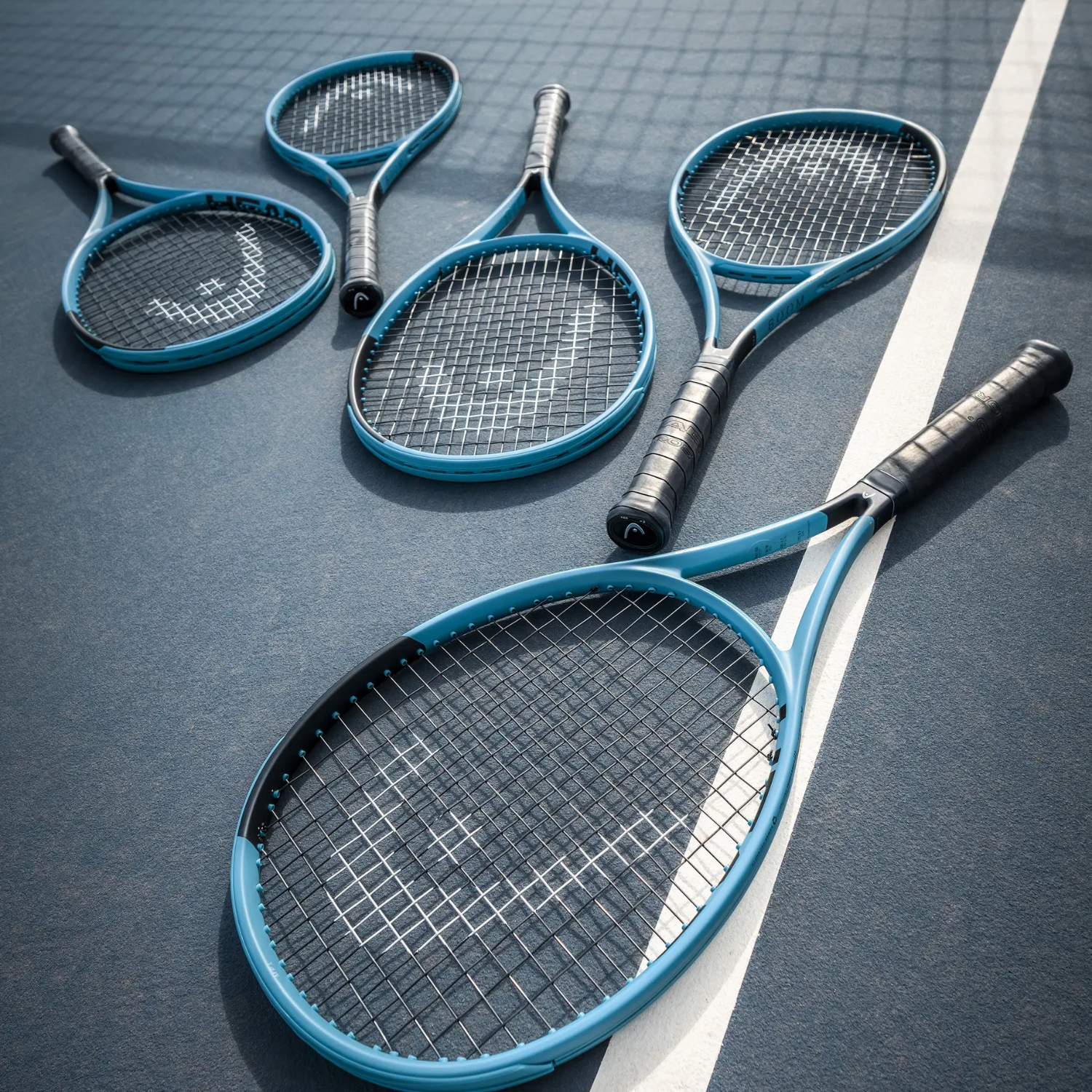 Head Boom MP L 2026 Strung Tennis Racquet - Ski Blue Tennis Rackets Head