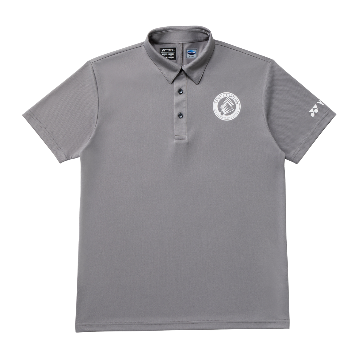 Yonex All England YOB26003EX Souvenir Polo Shirt Unisex - Grey Grey Clothing Yonex