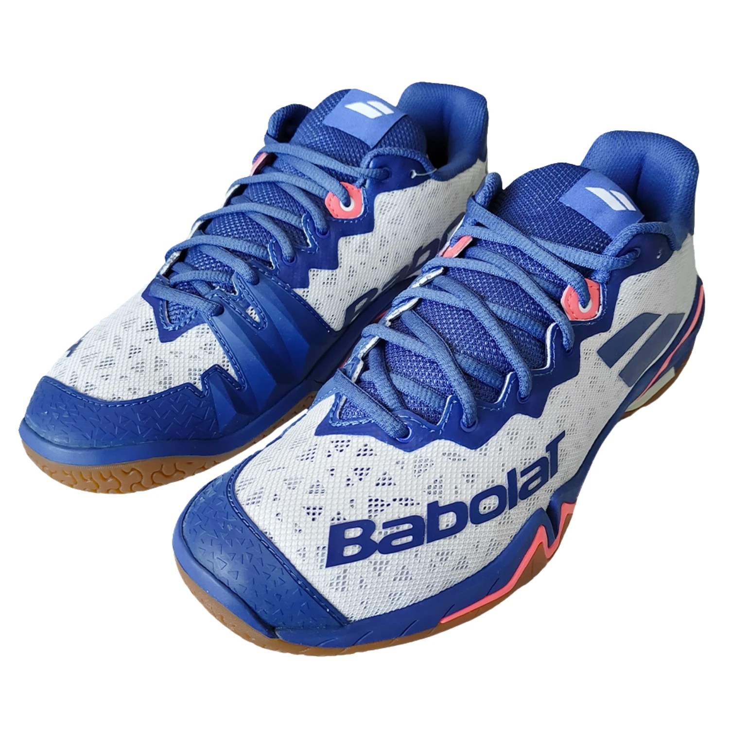 Babolat Shadow 4 Badminton Shoe Men - White/Blue Badminton Shoes Babolat