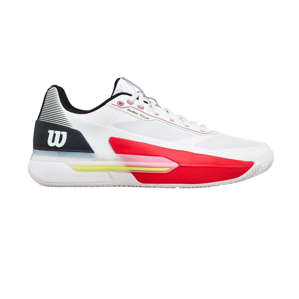 Wilson Rush Tour 5 Tennis Shoe Men - White/Red White Black Red Tennis Shoes Wilson