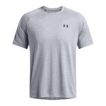 UA Tech 2.0 Mens Crew Neck Shirt 1326413 Steel Light Heather Black T Shirt Under Armour