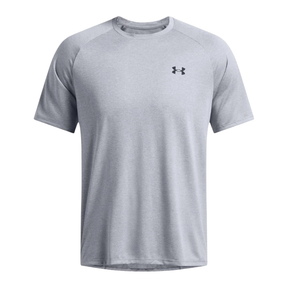 UA Tech 2.0 Mens Crew Neck Shirt 1326413 Steel Light Heather Black T Shirt Under Armour