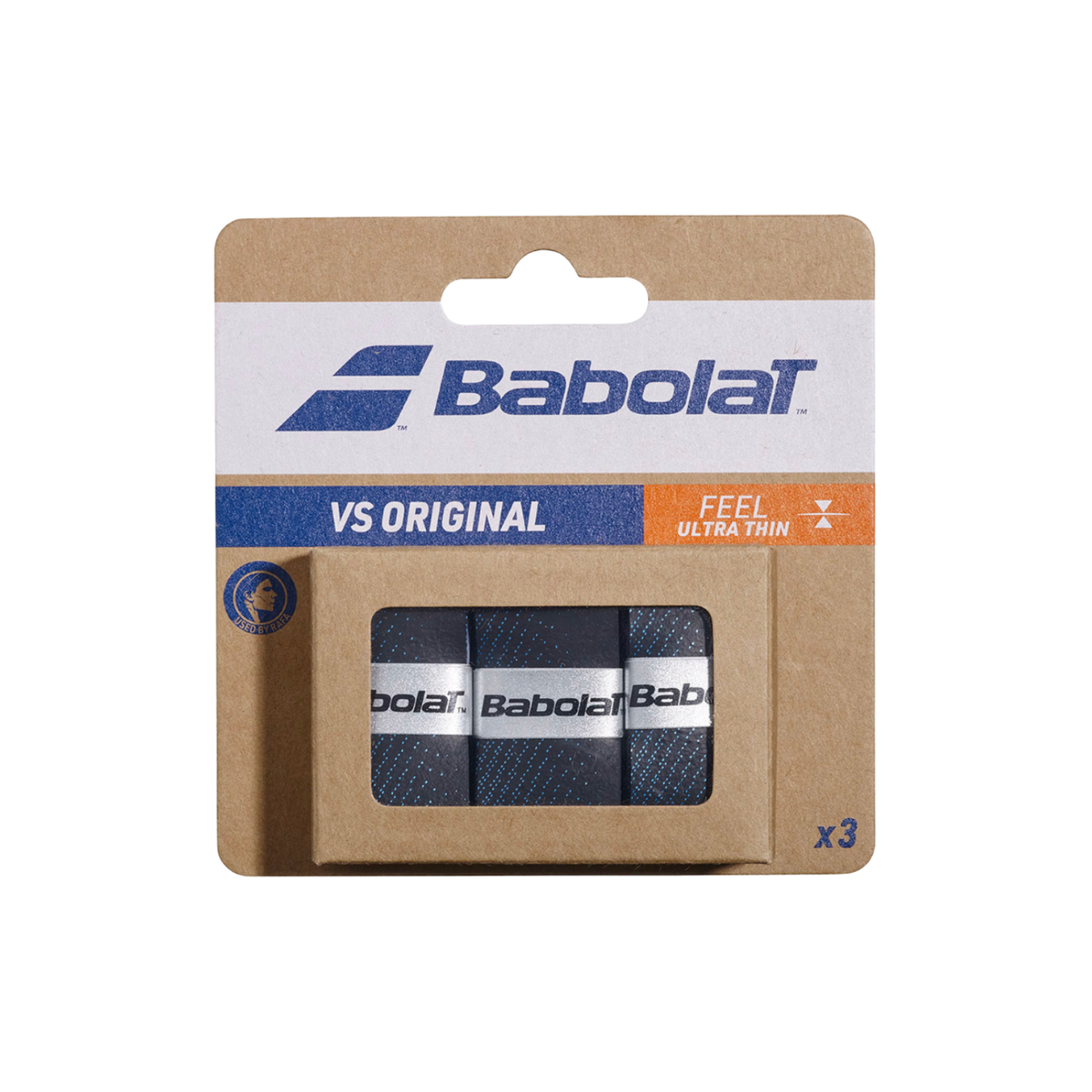 Babolat VS Original Overgrips (3 Pcs) Black Blue 3 Pieces Clearance Babolat