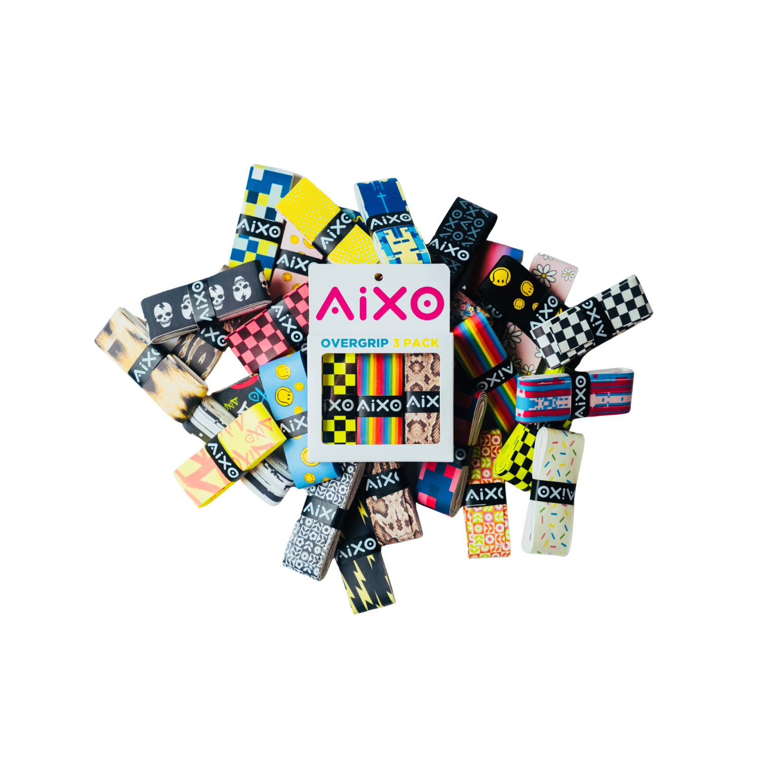 Aixo Checker Dry Overgrip Monochrome Overgrips Aixo