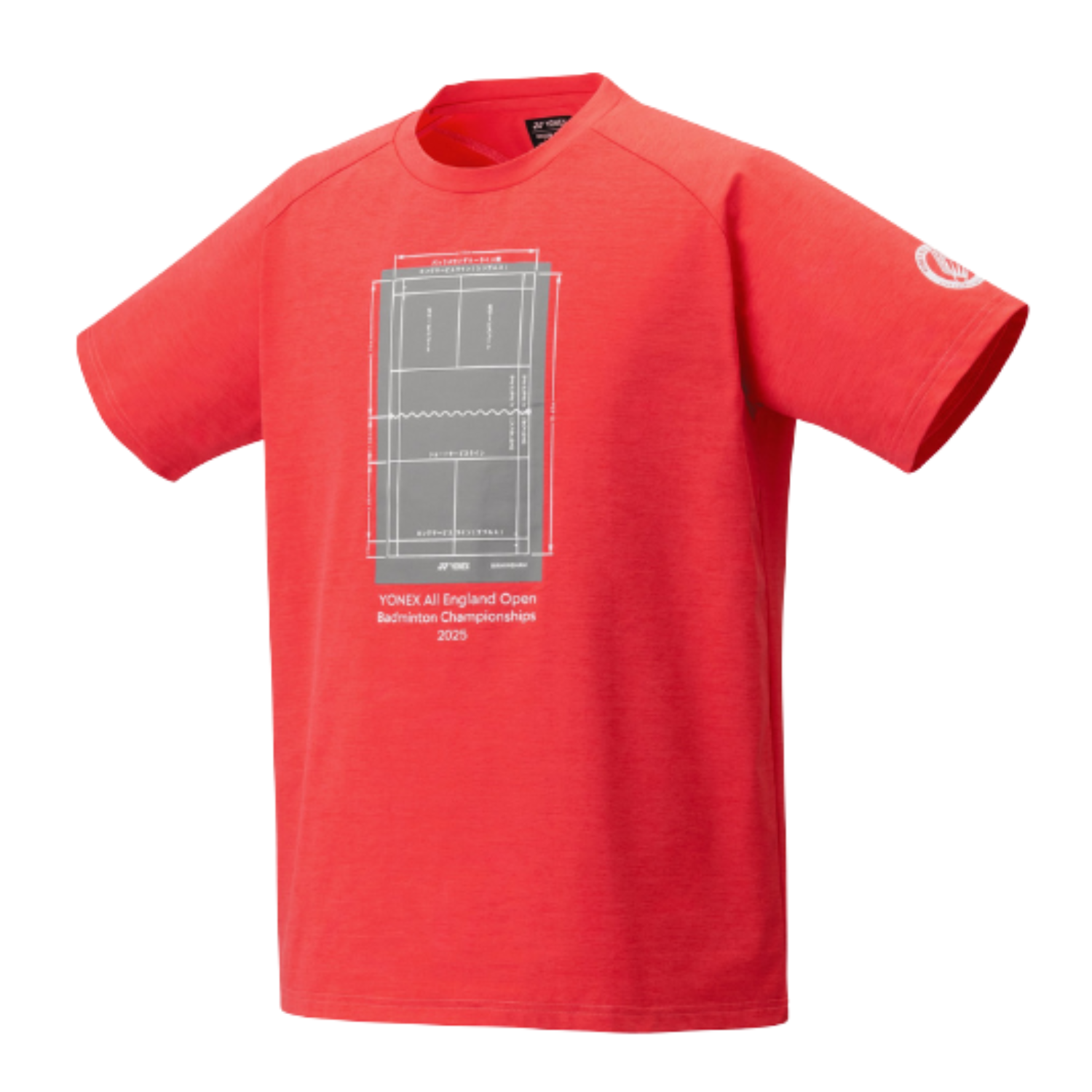 Yonex All England Souvenir Unisex T-Shirt YOB25001EX Coral Red Coral Red Clothing Yonex
