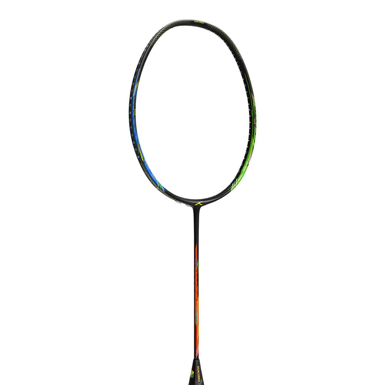 Hundred Flareon Typhoon (5U) Strung - Black/Green/Blue Badminton Rackets Hundred